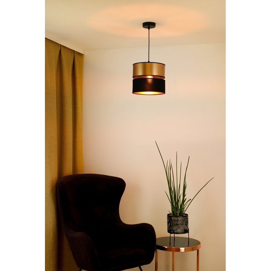Brilagi - Luster na sajli ROYAL 1xE27/15W/230V pr. 25 cm crna/zlatna