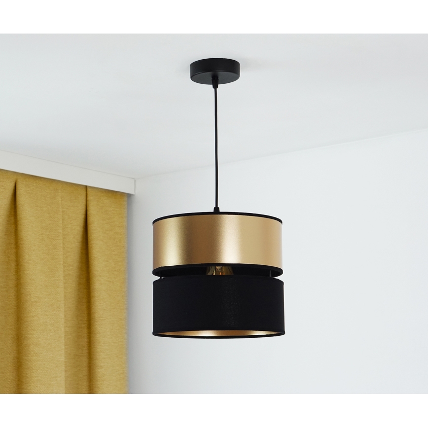 Brilagi - Luster na sajli ROYAL 1xE27/15W/230V pr. 25 cm crna/zlatna