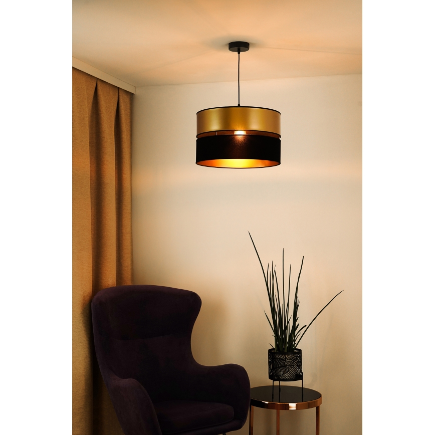 Brilagi - Luster na sajli ROYAL 1xE27/15W/230V pr. 40 cm crna/zlatna
