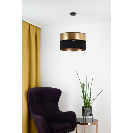 Brilagi - Luster na sajli ROYAL 1xE27/15W/230V pr. 40 cm crna/zlatna