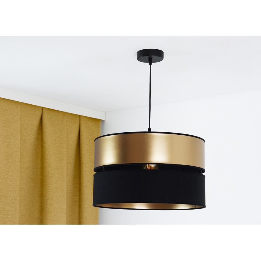 Brilagi - Luster na sajli ROYAL 1xE27/15W/230V pr. 40 cm crna/zlatna