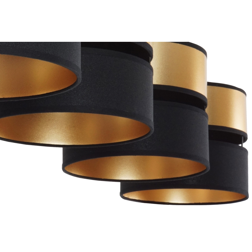 Brilagi - Luster na sajli ROYAL 4xE27/15W/230V crna/zlatna