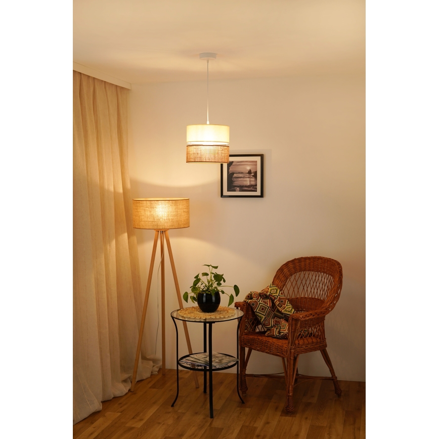 Brilagi - Luster na sajli ROYAL YUTE 1xE27/15W/230V pr. 25 cm bež/krem
