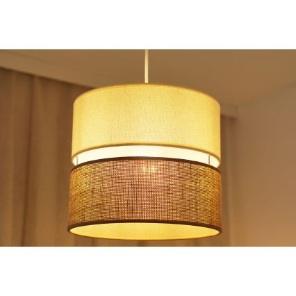 Brilagi - Luster na sajli ROYAL YUTE 1xE27/15W/230V pr. 25 cm bež/krem