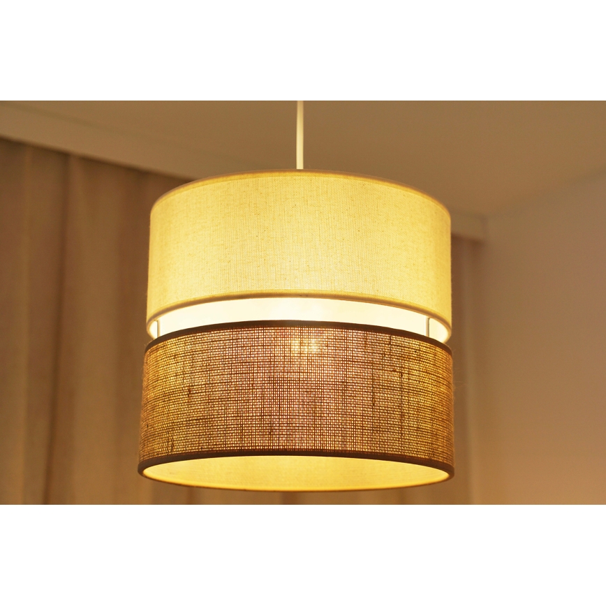 Brilagi - Luster na sajli ROYAL YUTE 1xE27/15W/230V pr. 25 cm bež/krem