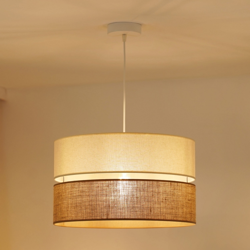Brilagi - Luster na sajli ROYAL YUTE 1xE27/15W/230V pr. 40 cm bež/krem