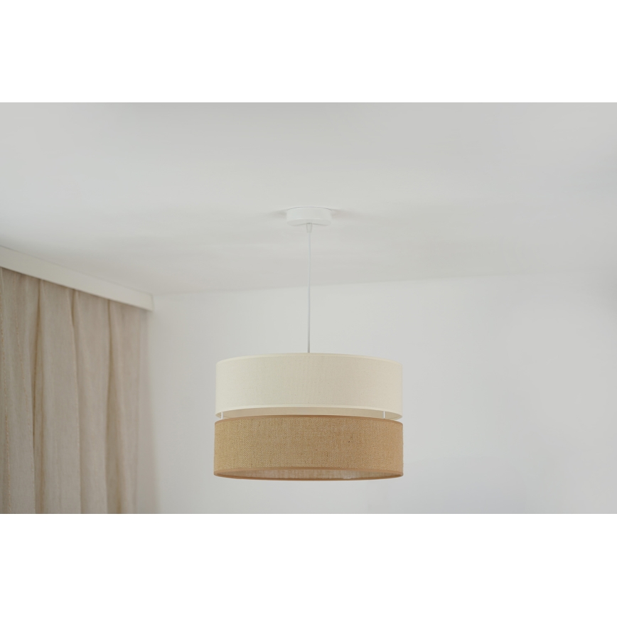 Brilagi - Luster na sajli ROYAL YUTE 1xE27/15W/230V pr. 40 cm bež/krem