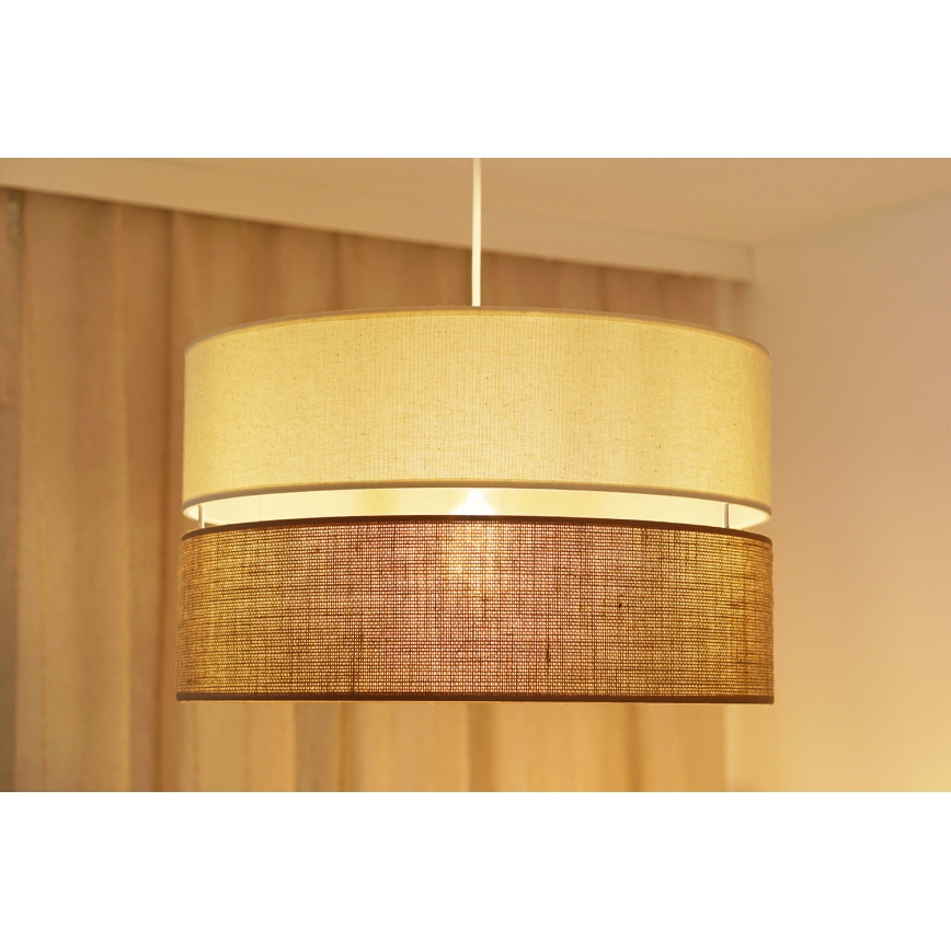 Brilagi - Luster na sajli ROYAL YUTE 1xE27/15W/230V pr. 40 cm bež/krem