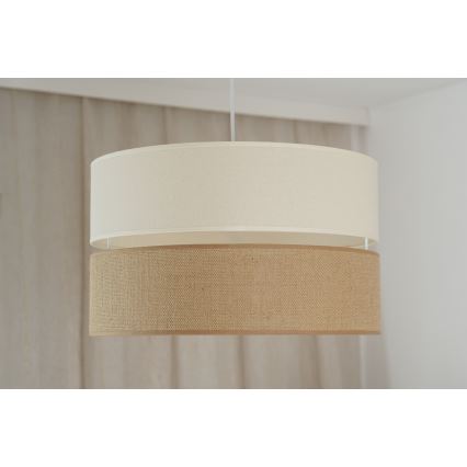 Brilagi - Luster na sajli ROYAL YUTE 1xE27/15W/230V pr. 40 cm bež/krem