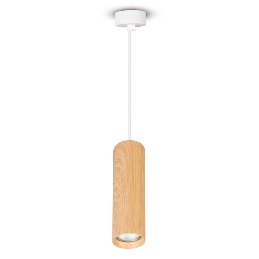 Brilagi - Luster na sajli SELE 1xGU10/30W/230V bijela/dekor hrasta