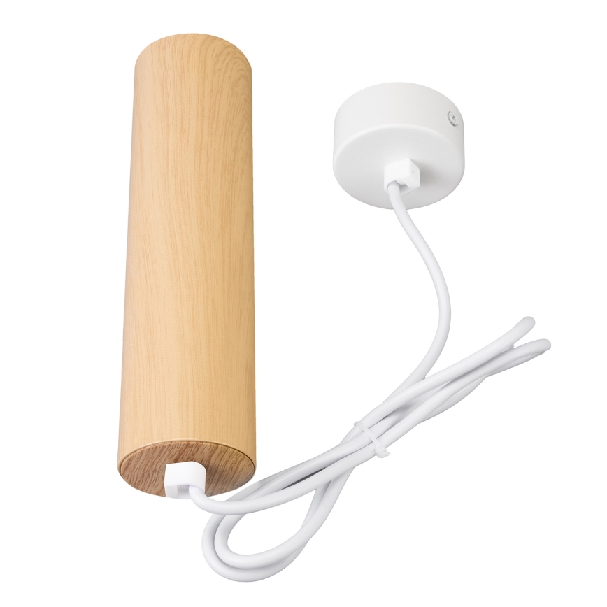 Brilagi - Luster na sajli SELE 1xGU10/30W/230V bijela/dekor hrasta