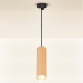 Brilagi - Luster na sajli SELE 1xGU10/30W/230V crna/dekor hrasta