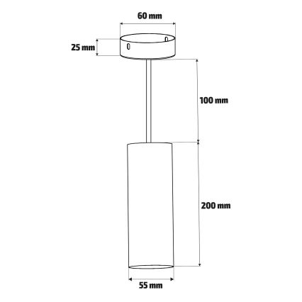 Brilagi - Luster na sajli SELE 1xGU10/30W/230V crna/zlatna
