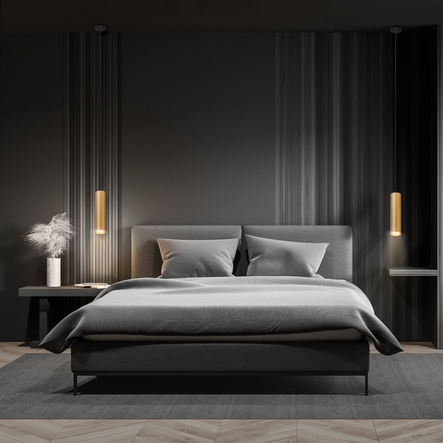Brilagi - Luster na sajli SELE 1xGU10/30W/230V crna/zlatna
