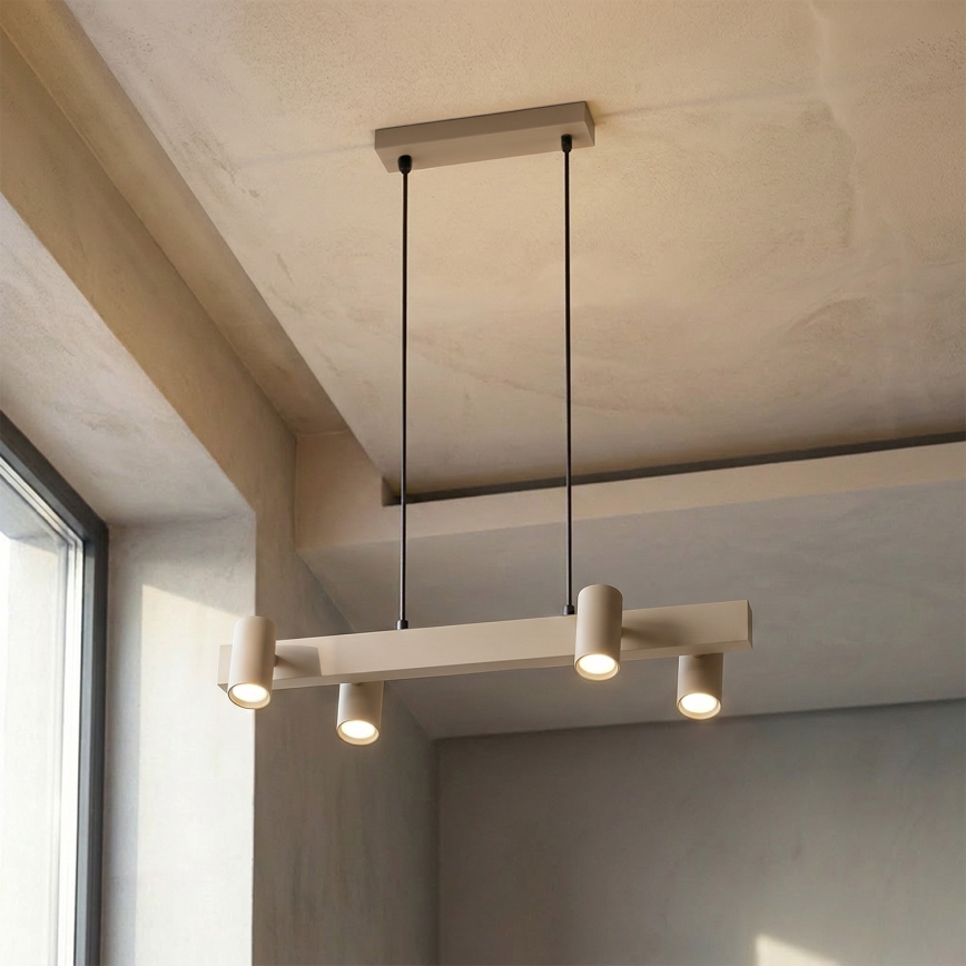 Brilagi - Luster na sajli SELE 4xGU10/30W/230V bež