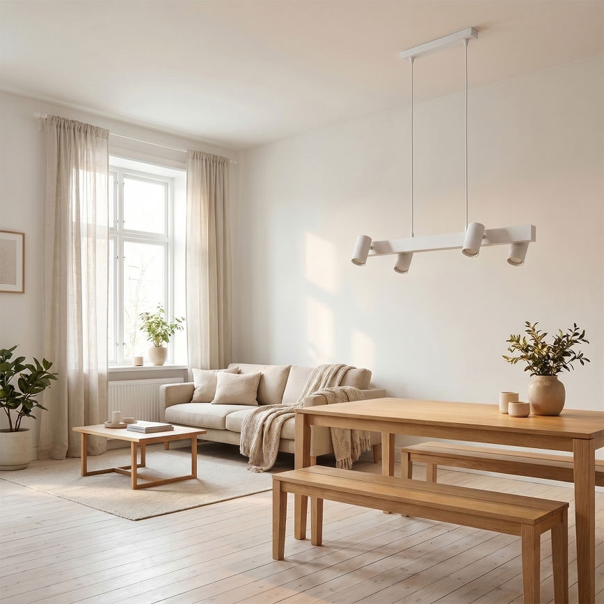 Brilagi - Luster na sajli SELE 4xGU10/30W/230V bijela