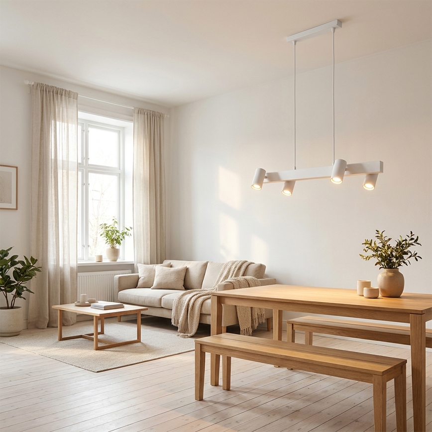 Brilagi - Luster na sajli SELE 4xGU10/30W/230V bijela