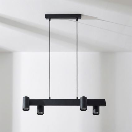 Brilagi - Luster na sajli SELE 4xGU10/30W/230V crna