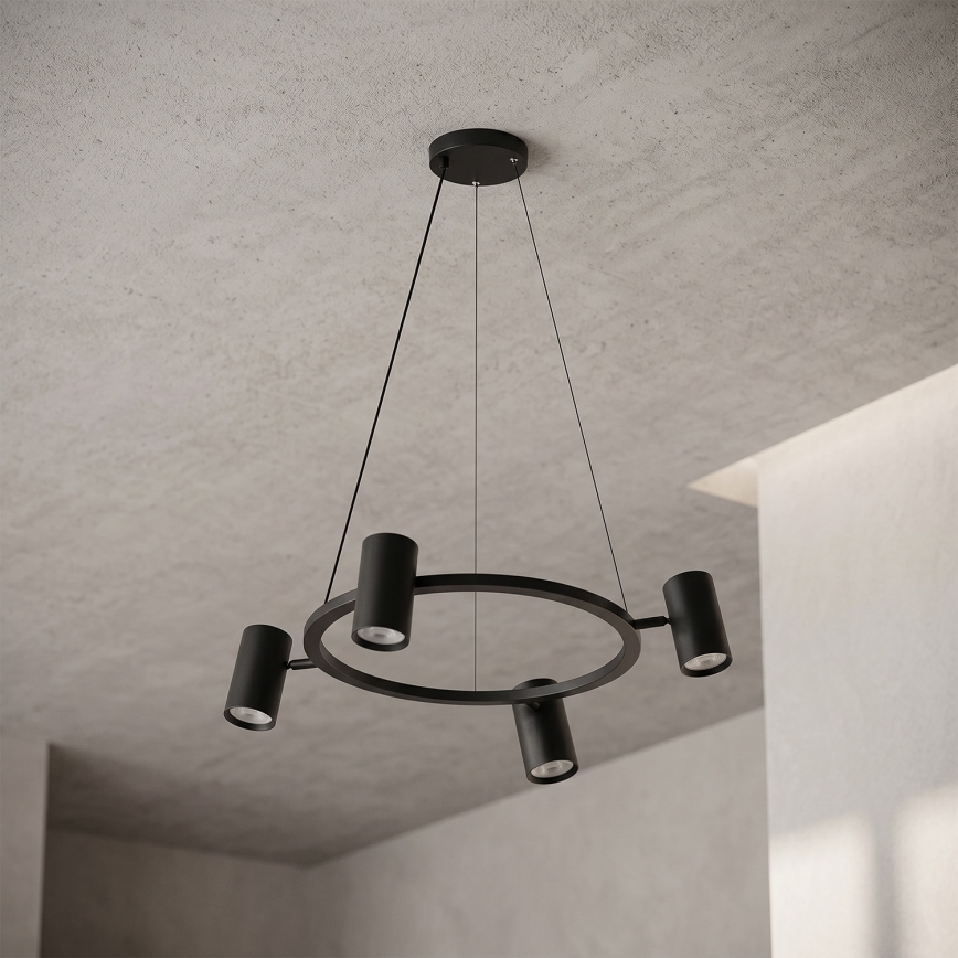 Brilagi - Luster na sajli SELE 4xGU10/30W/230V crna