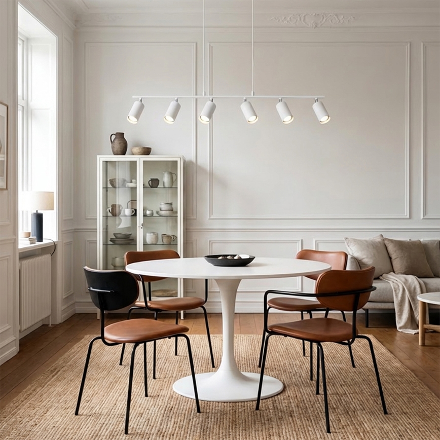 Brilagi - Luster na sajli SELE 6xGU10/30W/230V bijela