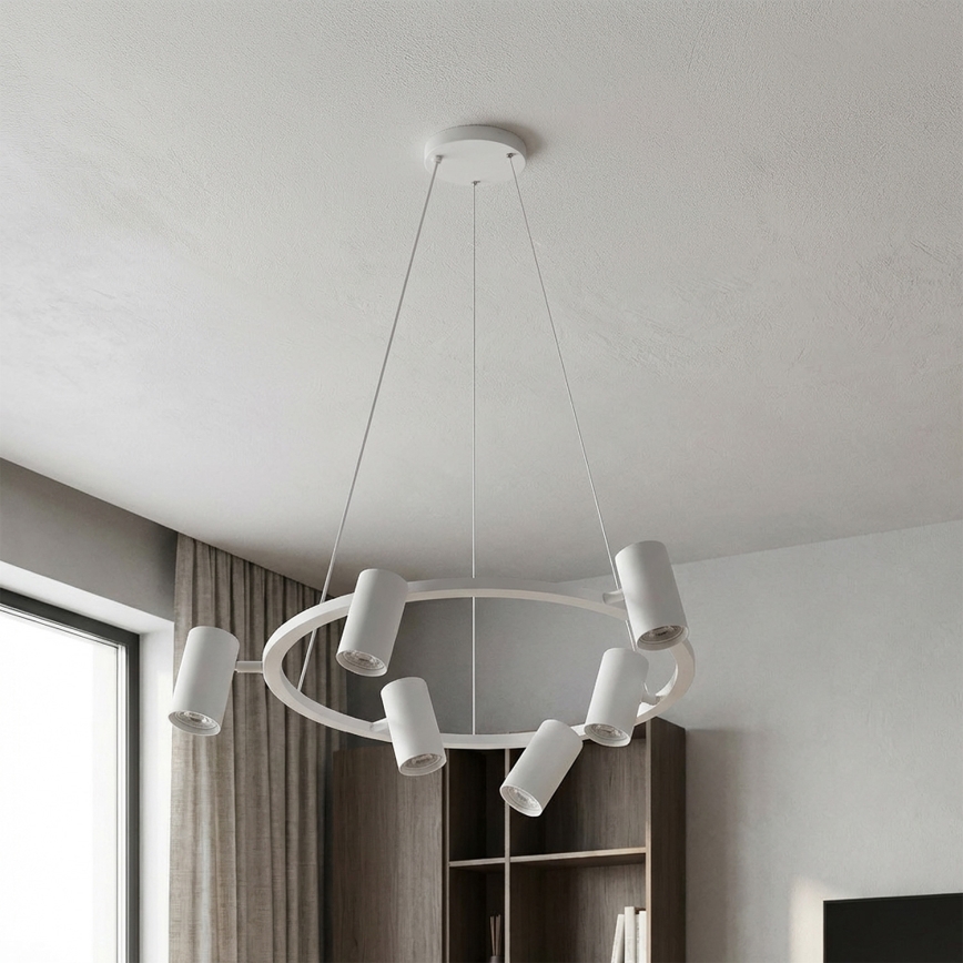 Brilagi - Luster na sajli SELE 6xGU10/30W/230V bijeli