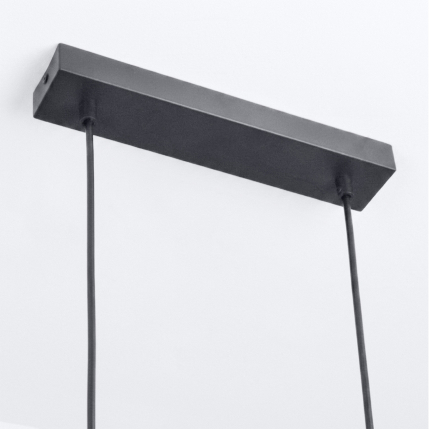 Brilagi - Luster na sajli SELE 6xGU10/30W/230V crna/dekor hrasta