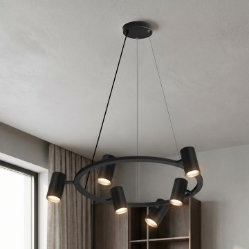 Brilagi - Luster na sajli SELE 6xGU10/30W/230V crna