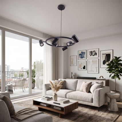 BRILAGI - Luster na sajli SELE 6xGU10/30W/230V crna