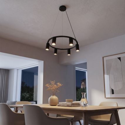 Brilagi - Luster na sajli SELE 6xGU10/30W/230V crni