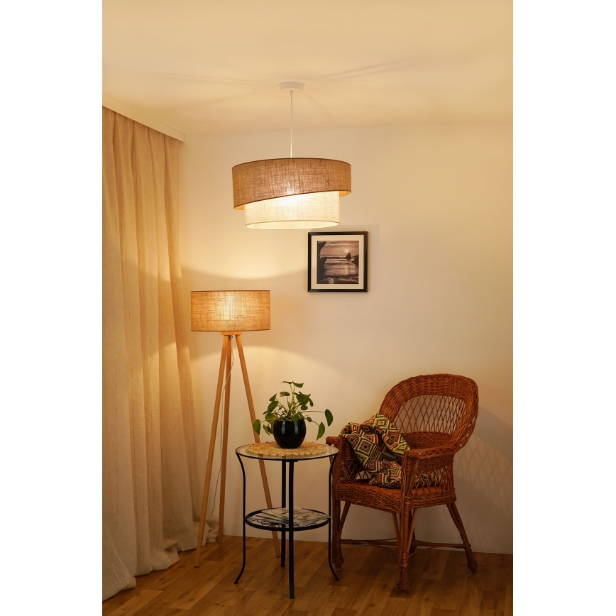 Brilagi - Luster na sajli SHINE 1xE27/15W/230V pr. 50 cm bež/krem
