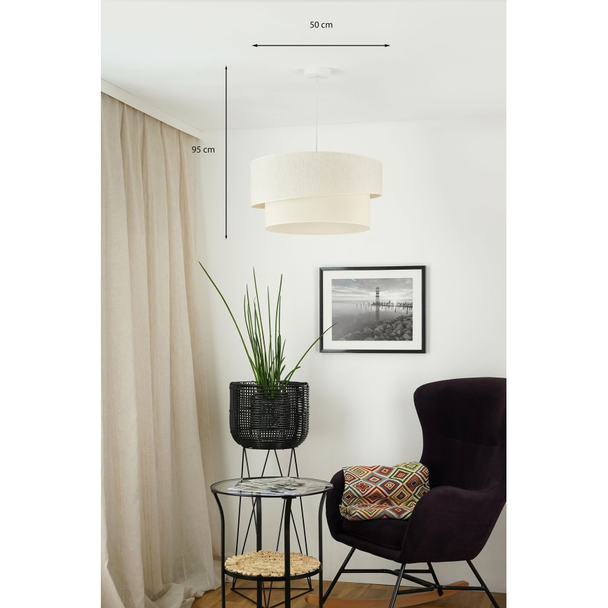 Brilagi - Luster na sajli SHINE 1xE27/15W/230V pr. 50 cm krem