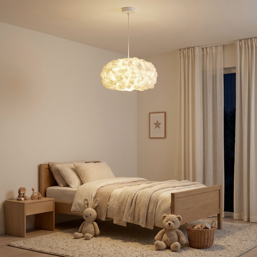 Brilagi - Luster na sajli SOLEAIR 1xE27/60W/230V Ø 45 cm bijela