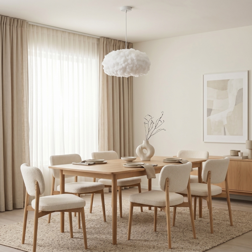 Brilagi - Luster na sajli SOLEAIR 1xE27/60W/230V Ø 45 cm bijela