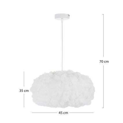 Brilagi - Luster na sajli SOLEAIR 1xE27/60W/230V Ø 45 cm bijela