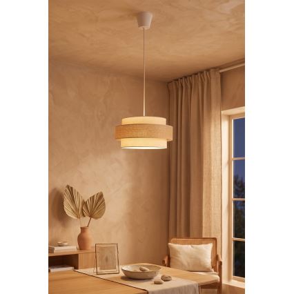 Brilagi - Luster na sajli SPACE 1xE27/60W/230V Ø 40 cm bež/krem