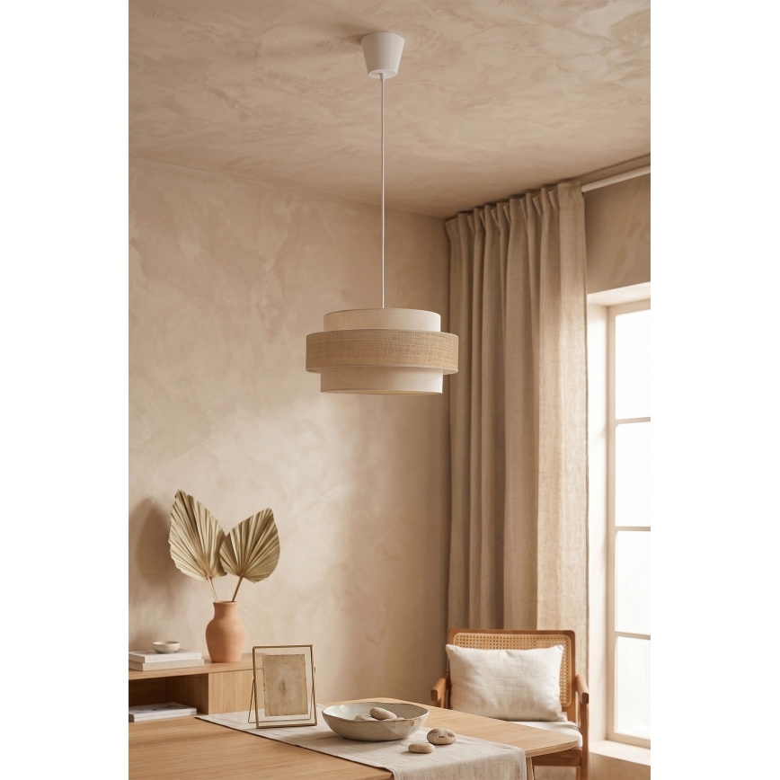 Brilagi - Luster na sajli SPACE 1xE27/60W/230V Ø 40 cm bež/krem