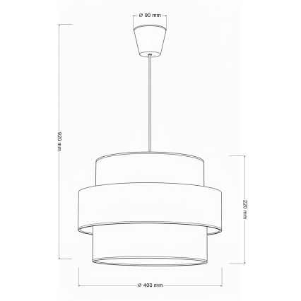 Brilagi - Luster na sajli SPACE 1xE27/60W/230V Ø 40 cm bež/krem