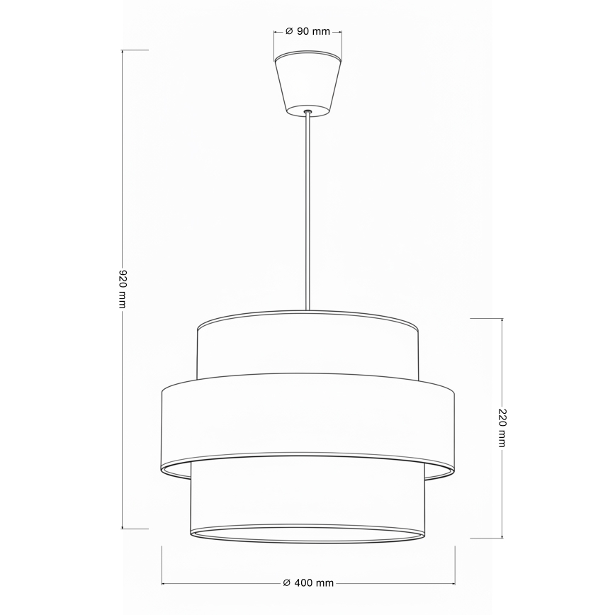 Brilagi - Luster na sajli SPACE 1xE27/60W/230V Ø 40 cm bež/krem