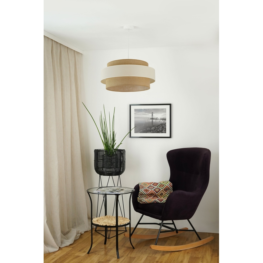 Brilagi - Luster na sajli SPACE LIGHT 1xE27/15W/230V pr. 50 cm bež/krem
