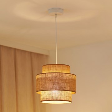 Brilagi - Luster na sajli SPACE YUTE 1xE27/15W/230V pr. 25 cm bež/bijela