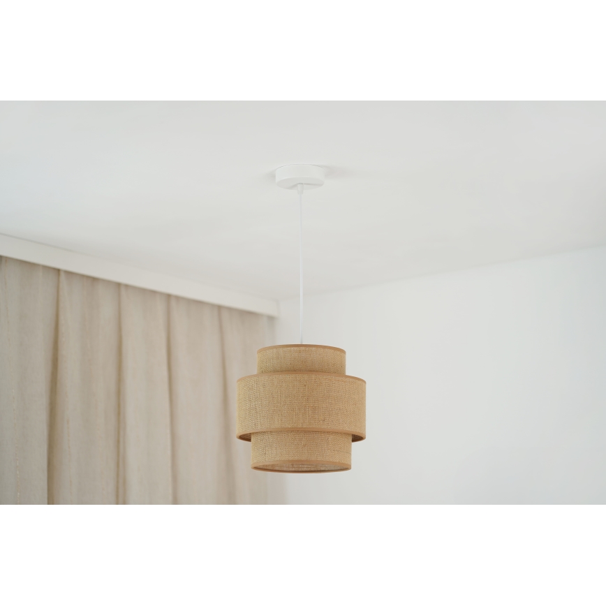 Brilagi - Luster na sajli SPACE YUTE 1xE27/15W/230V pr. 25 cm bež/bijela