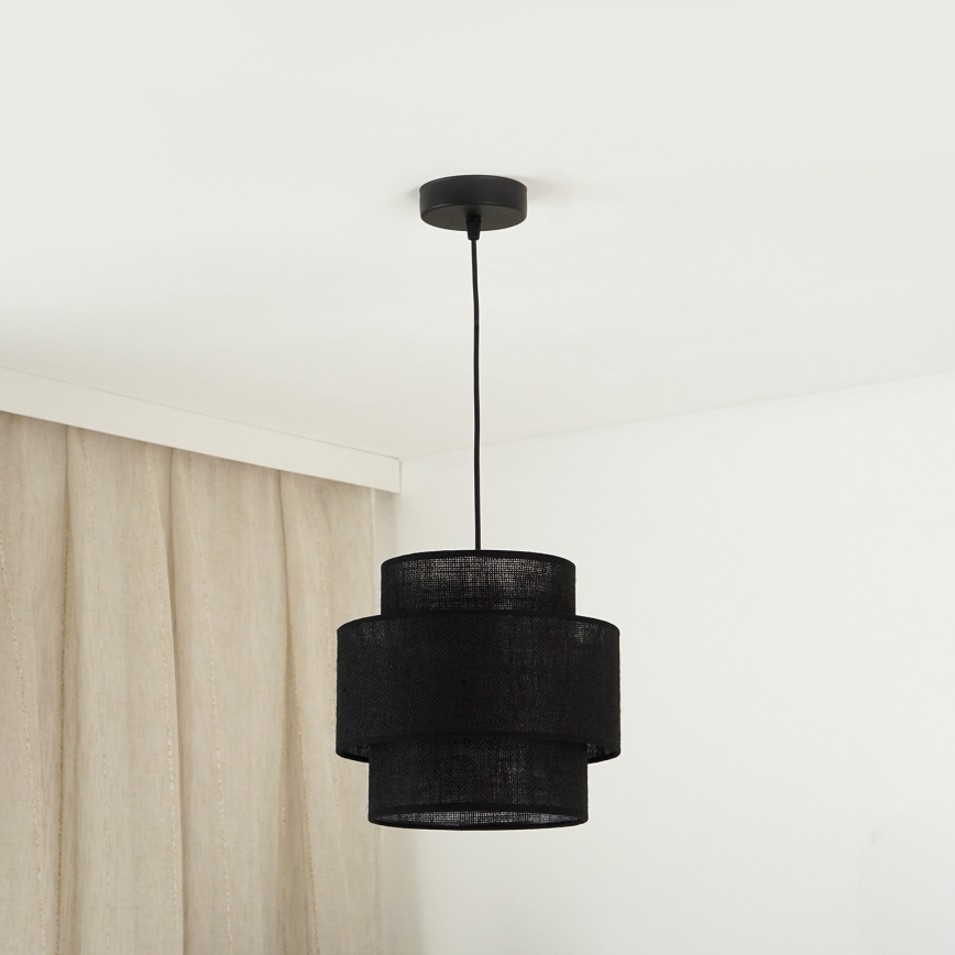 Brilagi - Luster na sajli SPACE YUTE 1xE27/15W/230V pr. 25 cm crna