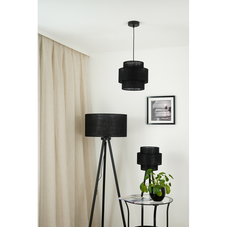 Brilagi - Luster na sajli SPACE YUTE 1xE27/15W/230V pr. 25 cm crna