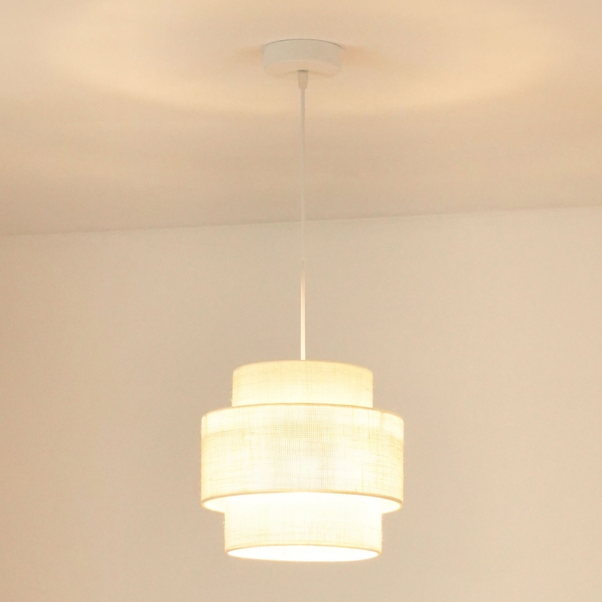 Brilagi - Luster na sajli SPACE YUTE 1xE27/15W/230V pr. 25 cm krem/bijela
