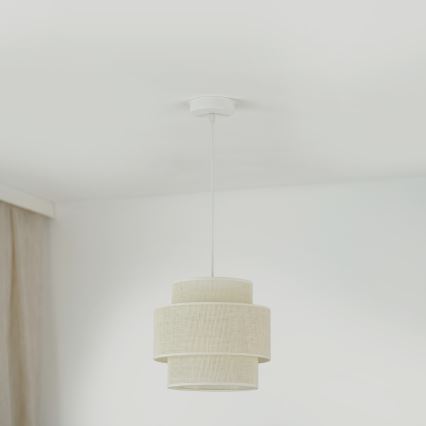 Brilagi - Luster na sajli SPACE YUTE 1xE27/15W/230V pr. 25 cm krem/bijela