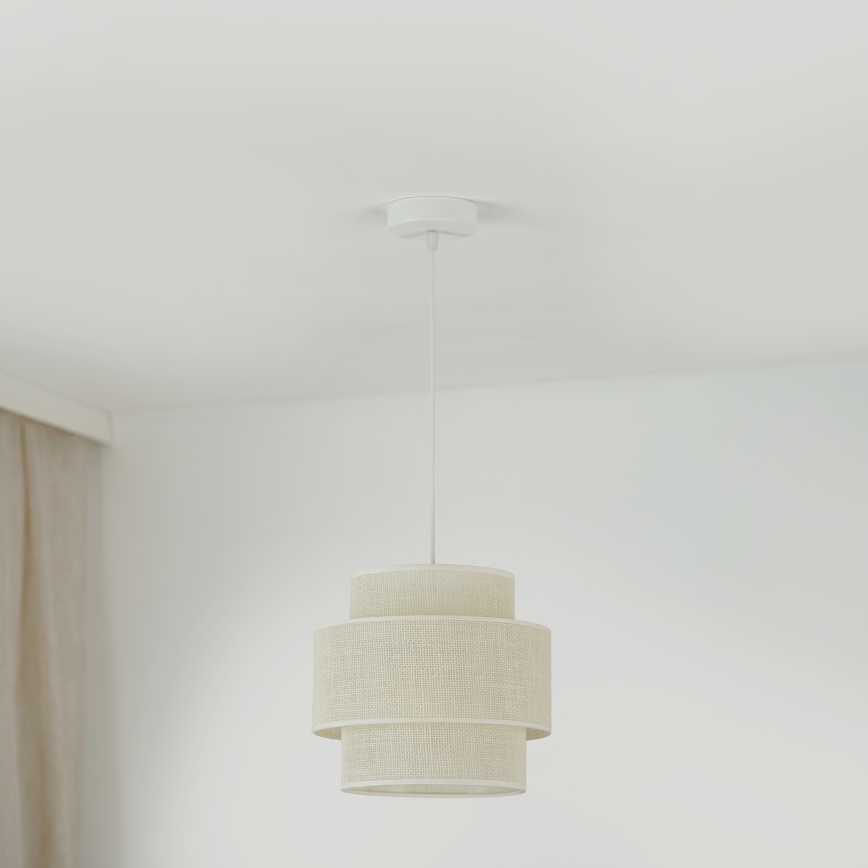 Brilagi - Luster na sajli SPACE YUTE 1xE27/15W/230V pr. 25 cm krem/bijela