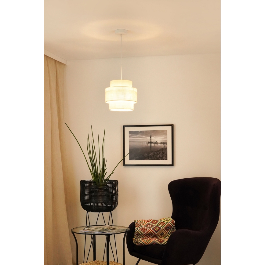 Brilagi - Luster na sajli SPACE YUTE 1xE27/15W/230V pr. 25 cm krem/bijela