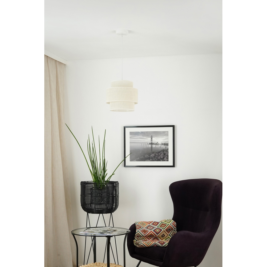 Brilagi - Luster na sajli SPACE YUTE 1xE27/15W/230V pr. 25 cm krem/bijela