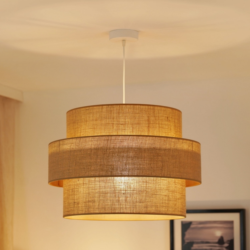 Brilagi - Luster na sajli SPACE YUTE 1xE27/15W/230V pr. 50 cm bež/bijela