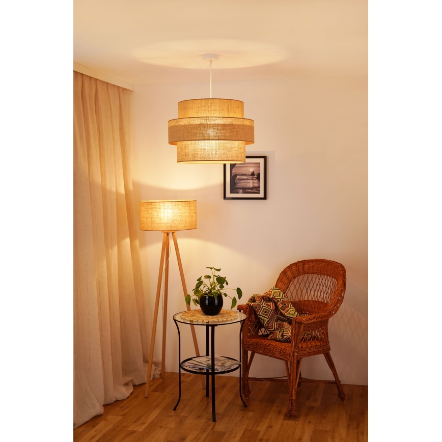 Brilagi - Luster na sajli SPACE YUTE 1xE27/15W/230V pr. 50 cm bež/bijela